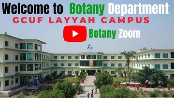 Welcome to Department of Botany GCUF Layyah Campus