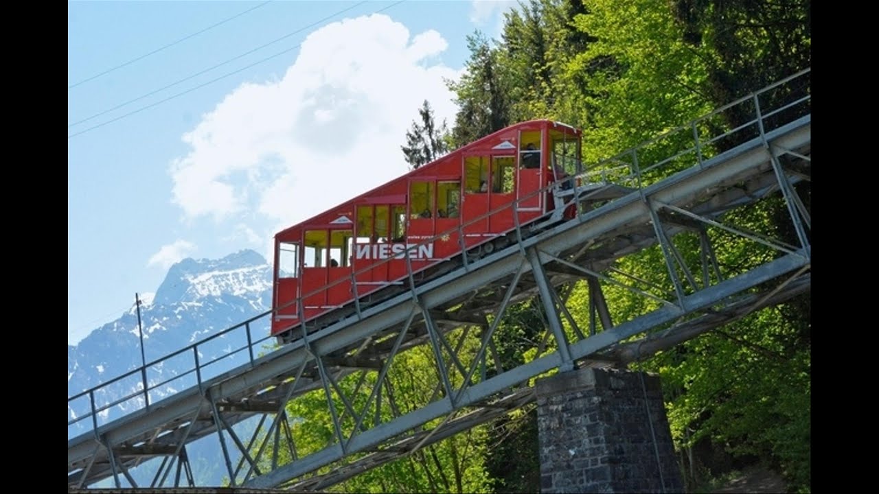 Standseilbahn 3711.02 Niesenbahn Niesen Kulm - Schwandegg Talfahrt - funicular