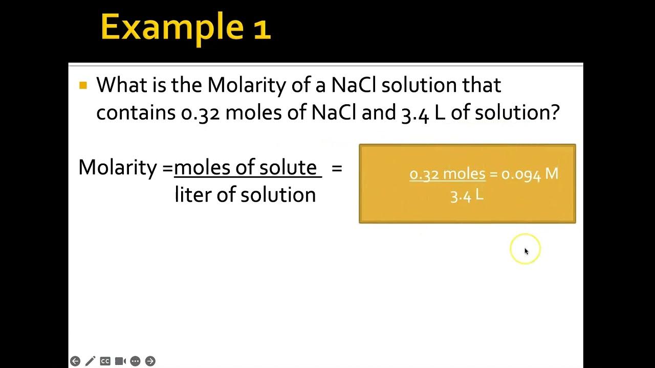 6 1 VIDEO -- Molarity Intro - YouTube