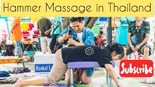Hammer Massage Therapy for Back Pain 망치로 막때림 마사지