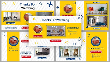 Furniture Youtube End Screen After Effects Templates | Professional Outro For Youtube Channel
