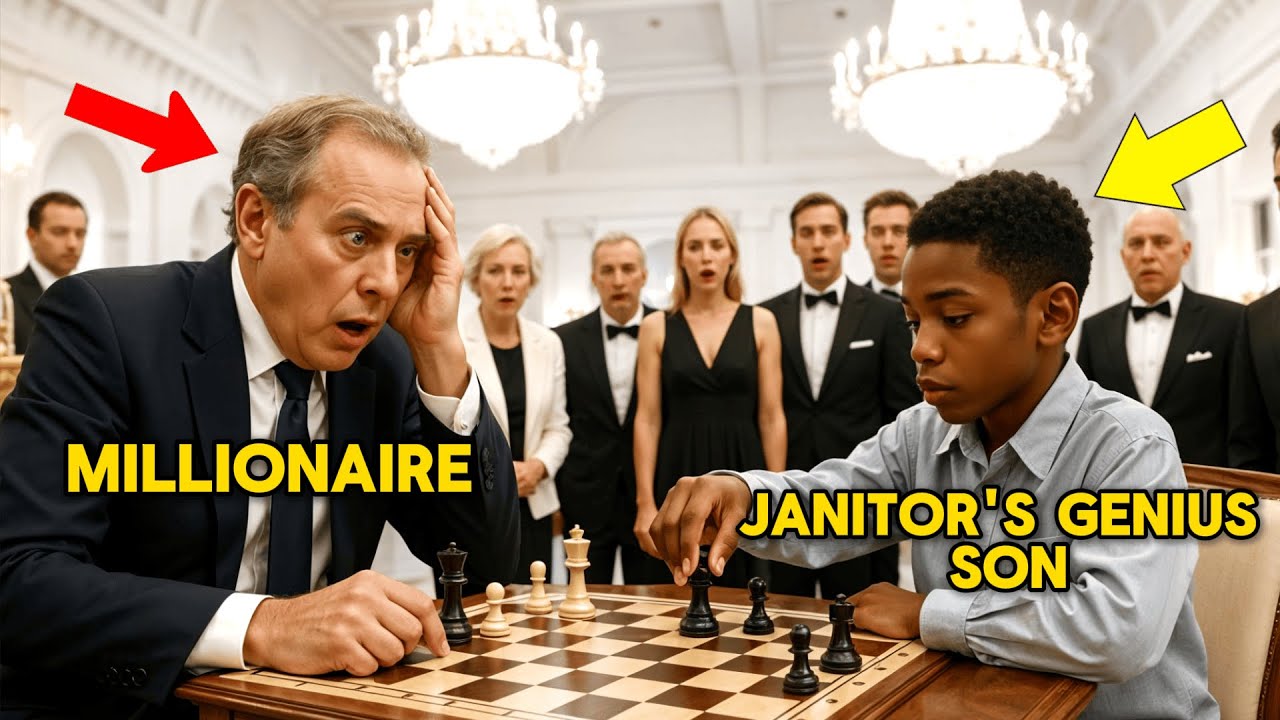 Millionaire Invites Black Janitor’s Son to Play Chess as a Joke…He Didn’t Know He Was a CHILD GENIUS