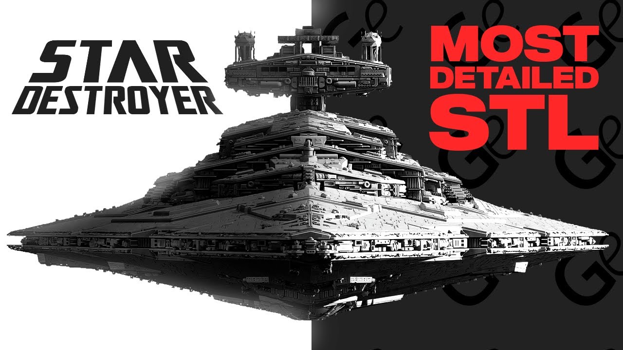 Star Destroyer 3D Printing Model | Make Game Real - YouTube