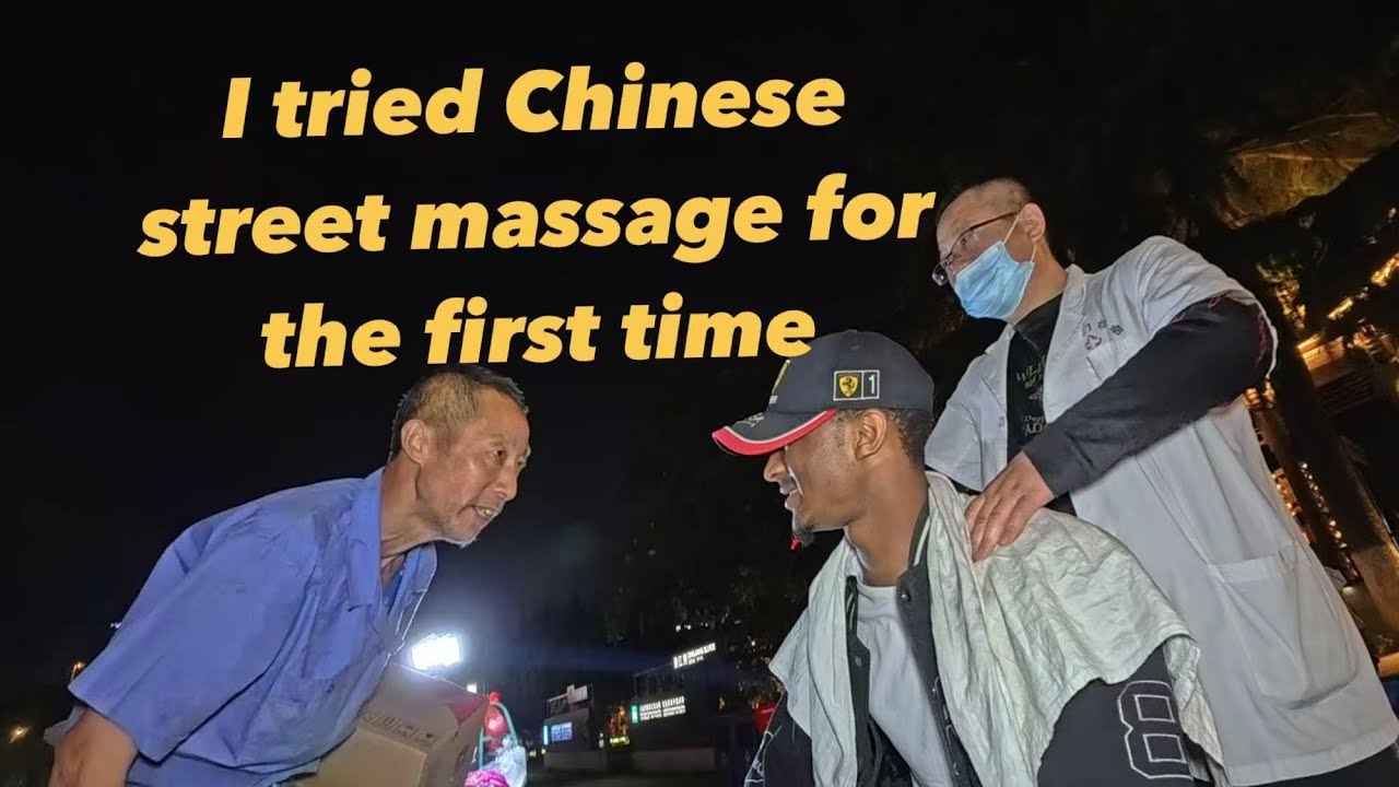 I tried chinese street massage in a temple - YouTube