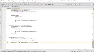 My Contacts App - Android SQLite - 8 - getContactCount