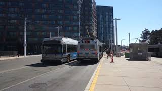 MBTA Bus: BOS Airport bound AN460LF DM 1124 SL1 at Silver Line Way