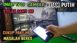 mangatasi TV LED LG gambar hitam putih hanya dengan HP saja