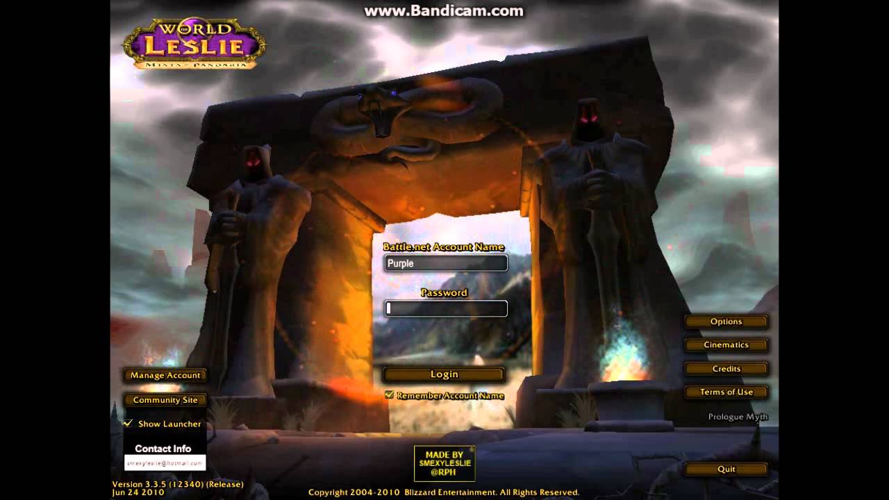 Wow Custom Login Screen YouTube