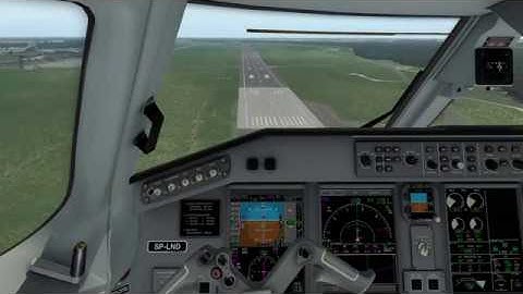 XPlane11 | SSG E195 | EPWR runway 11 go around after wrong glide path