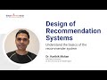 Recommender systems basics types and design consideration