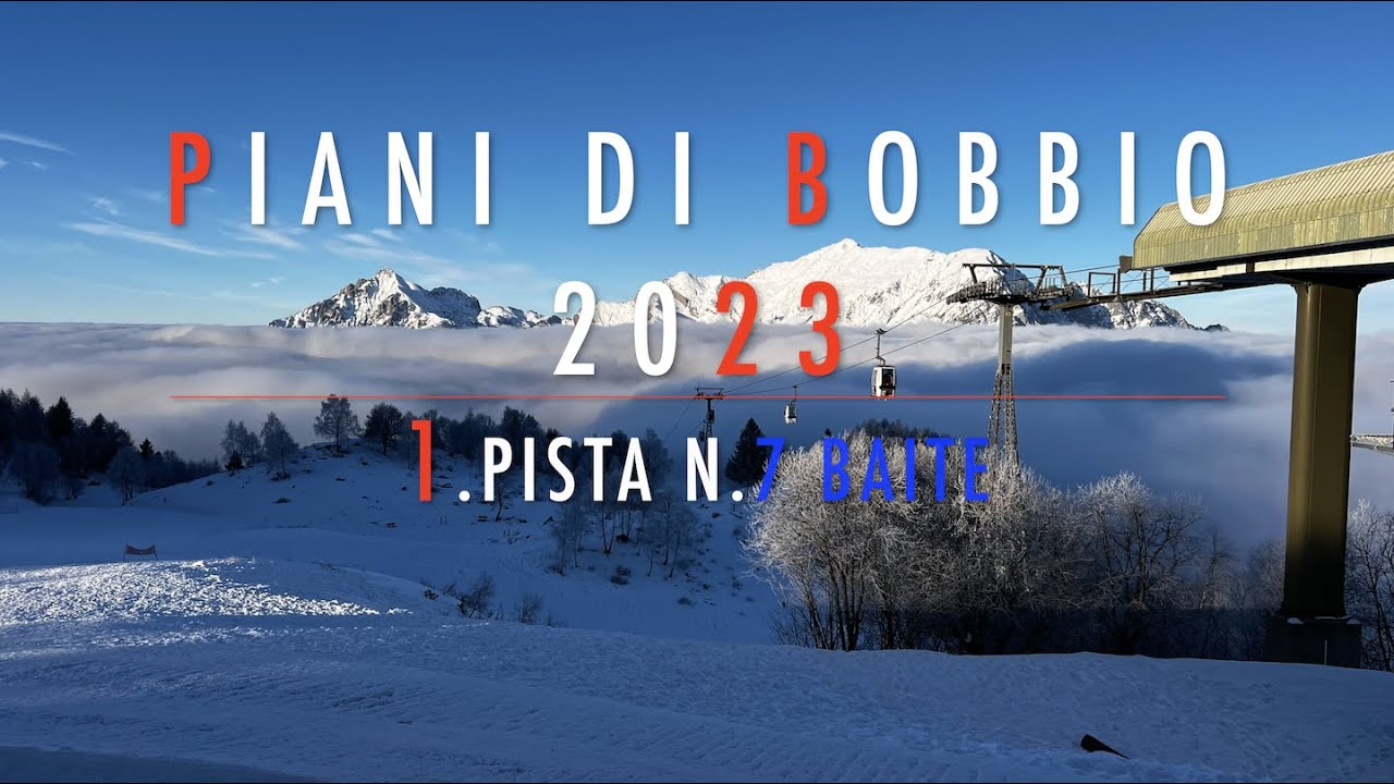 4K 🔴 Piani di Bobbio SKI 🔴 1. Pista n.7 Baite (blu) 🔴 26.1.2023