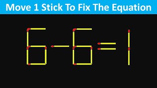 Matchstick Puzzle - Move Stick To Fix The Equation #matchstickpuzzle #simplylogical