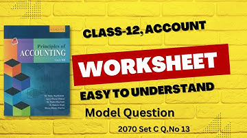 Worksheet || Class-12, Account || #accountclass12 #worksheet