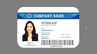 ID Card Design In MS Word | Create Employees Identity Card in Microsoft Word screenshot 3