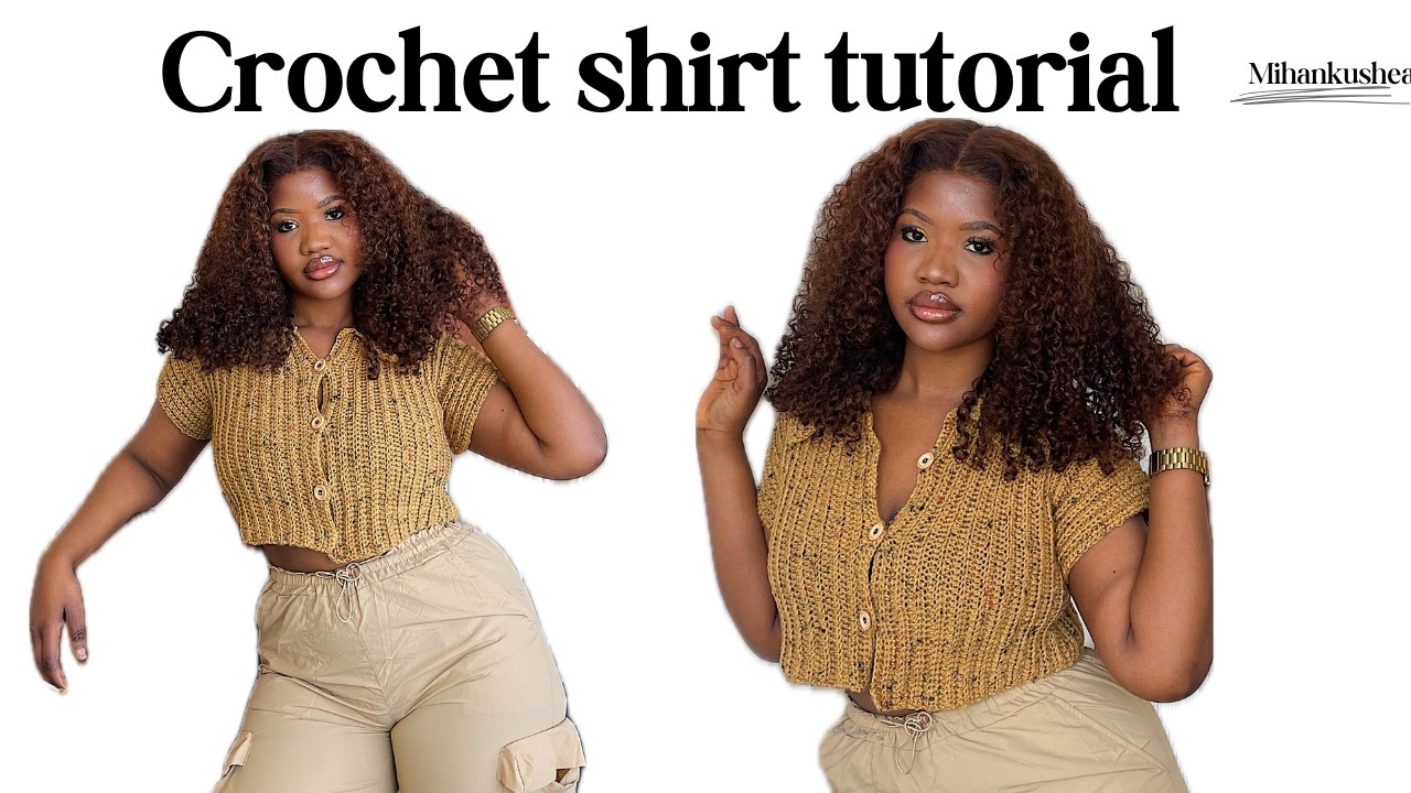 Crochet Ribbed Button-Up Shirt | Easy Beginner-Friendly Tutorial