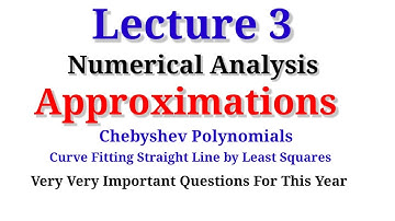 APPROXIMATIONS,Chebyshev Polynomials,  Curve Fitting,  Numerical Analysis