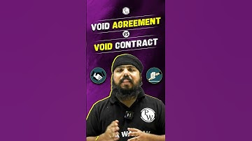 Void Agreement Vs Void Contract #PW #Shorts #CAPreparation