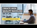 CREATE BACKLINK ON HIGH DA PA WEBSITE | हाई DA-PA वेबसाइट पर बैकलिंक्स बनाये