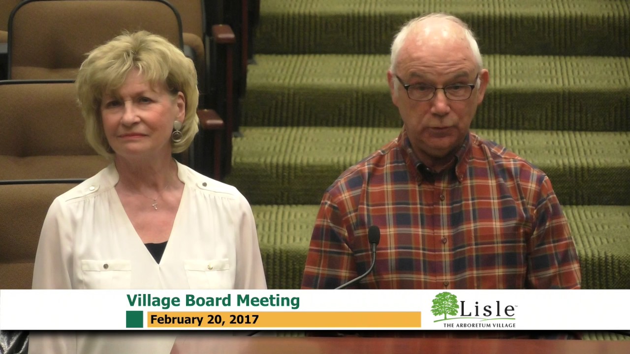 20170220 Lisle Village Board Meeting YouTube
