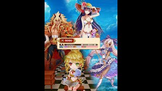 【白猫】Lv.9999 超堕落!コスモアゼウフ(弱点, HP10京):#カスミ(23凸C拳)、#オウガ(1凸C拳)、#シャルロット(33凸G杖) &amp; #ミレイユ(8凸C杖)|#白猫プロジェクト