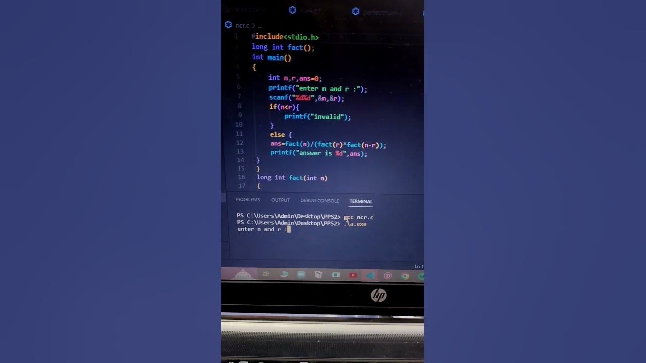 C program to find ncr using function #shorts #coding #c - YouTube
