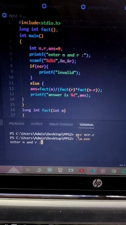 C program to find ncr using function #shorts #coding #c - YouTube