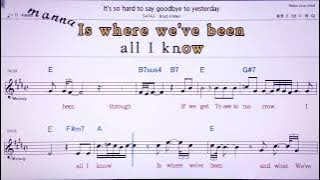 🚙It`s so to say goodbye to yesterday./ Boyz 2 men 👍Karaoke songs with lyrics✌MR*노래방, 악보