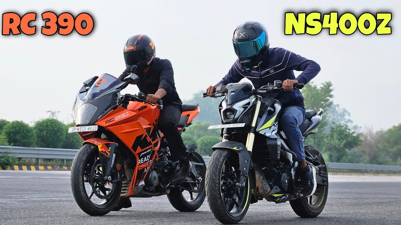 KTM RC 390 vs BAJAJ PULSAR NS400Z || DRAG RACE