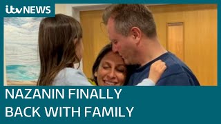 Freed Nazanin Zaghari-Ratcliffe reunited with loved ones after landing in UK | ITV News