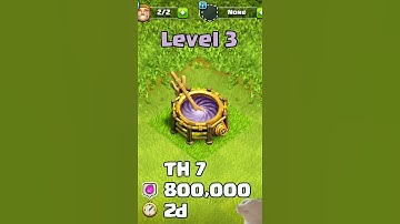 Level 1 to MAX Spell Factory with animation, cost, time and th levels - Clash of Clans #shorts