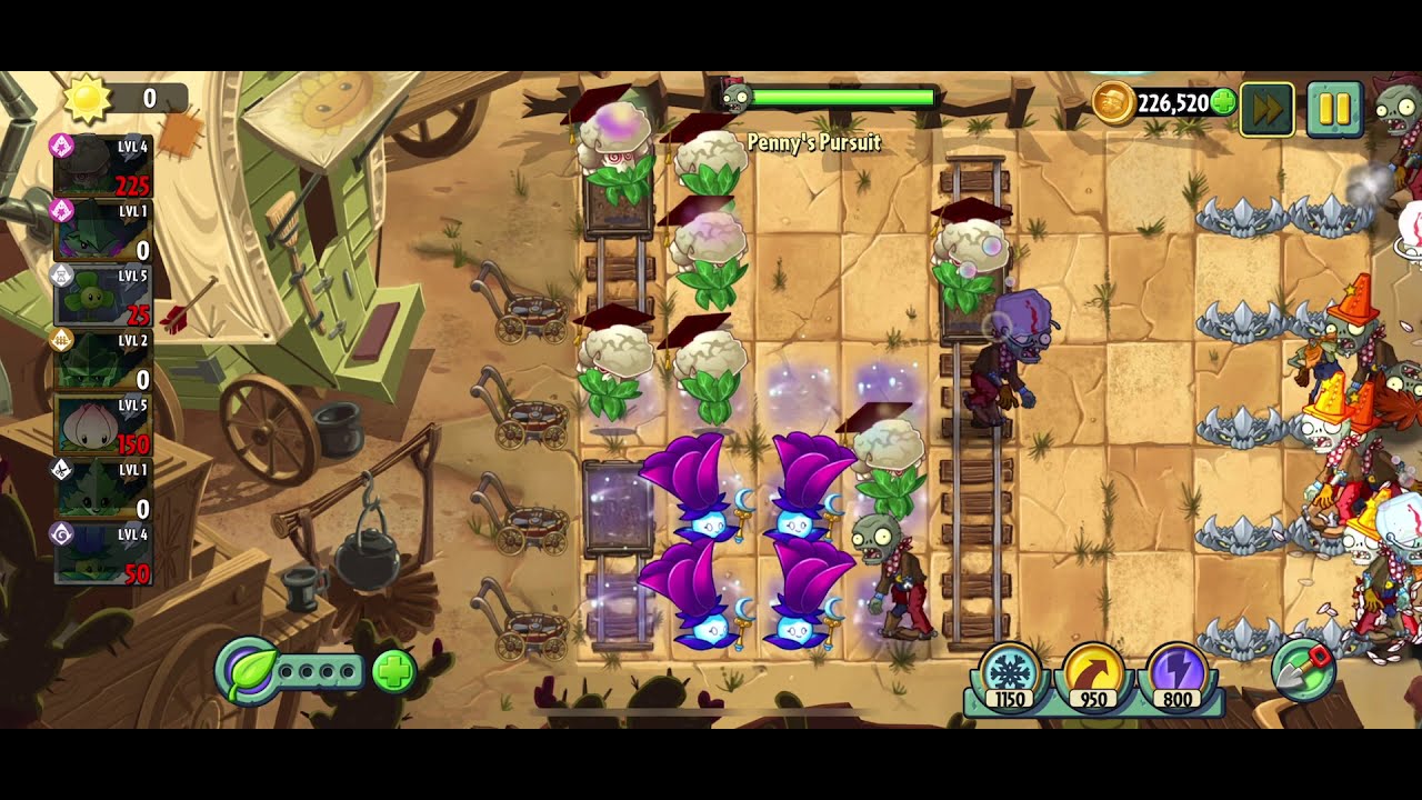 PVZ2 Ice Bloom Epic Quest, Wild West Penny’s pursuit, and a battle and got a new score 3.2 million.
