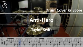 Taylor Swift - Anti-Hero Drum Cover,Drum Sheet,Score,Tutorial.Lesson