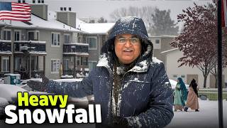HEAVY SNOWFALL in Houston 🇺🇸 REAL wali Snow Hogye 😍 ( Part-1)