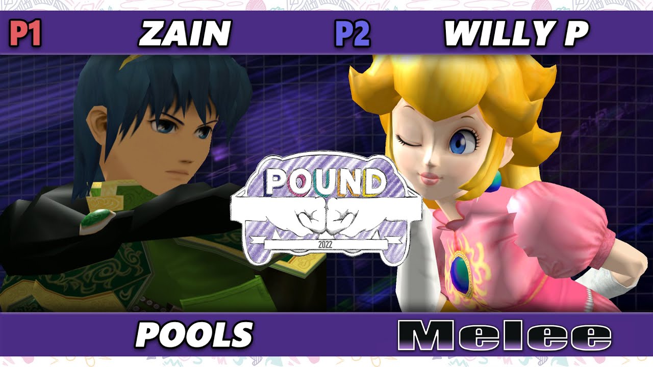 Pound 2022 - Zain (Marth) Vs. Willy P (Peach) SSBM Smash Melee Tournament