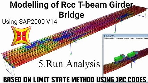 5.Run Analysis|Modelling of Rcc T-beam Girder Bridge|IRC