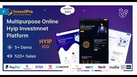 Install The New Hyip InvestPro – Advance HYIP & ICO Investment Wallet  Banking Script #hyipinvestpro