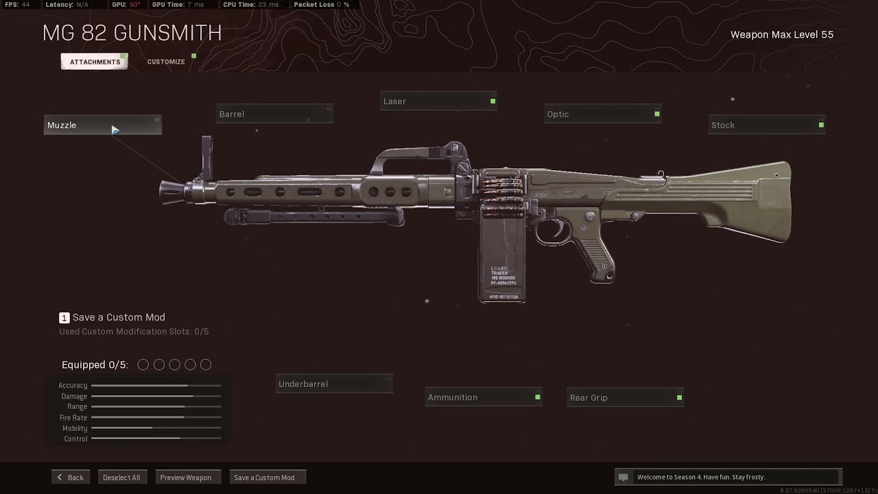 New MG82 Meta Warzone Season 4 Best Class Setup and Loadout.