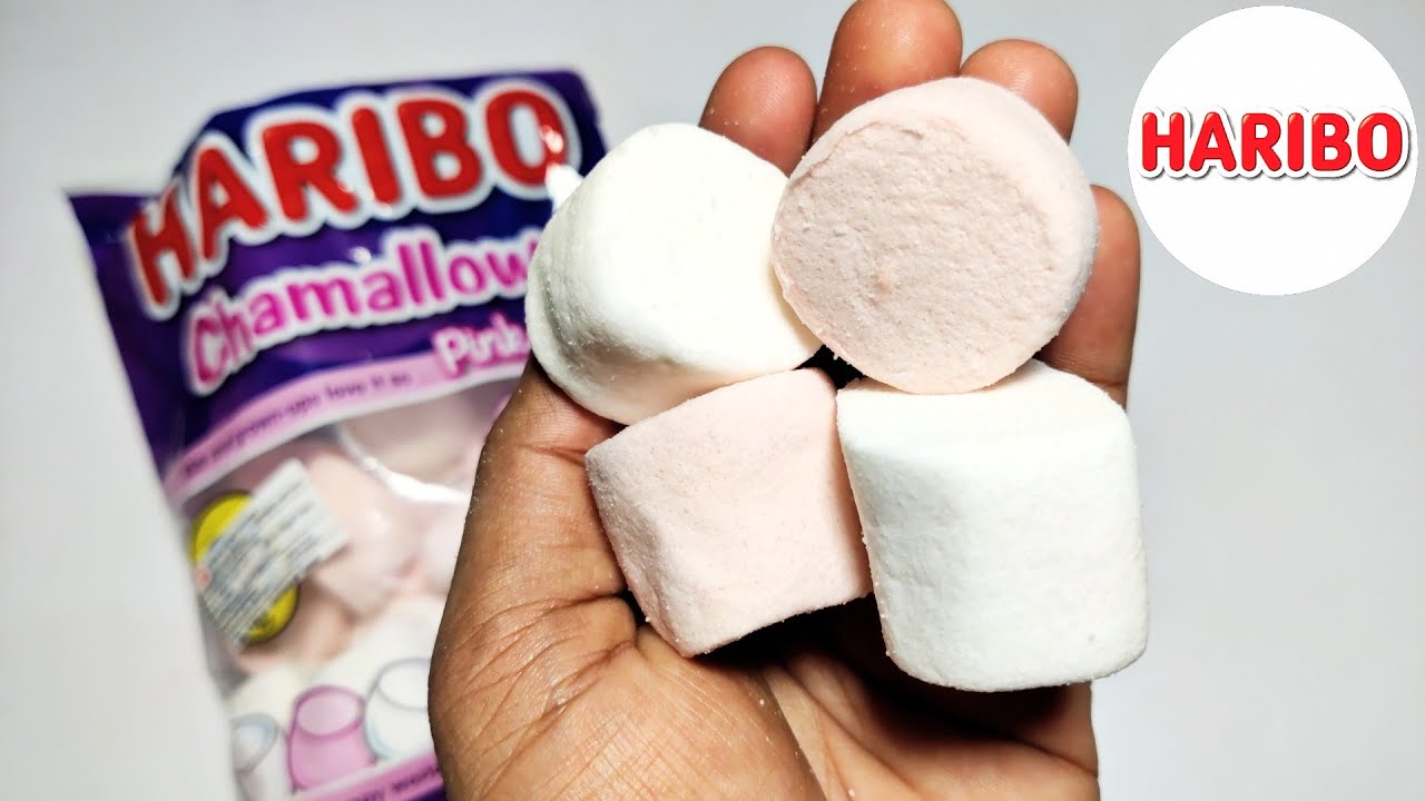 Haribo Chamallows Pink & White Marshmallows  Ingredients, Recipe, Taste,  Veg Or Non Veg, Price, etc 