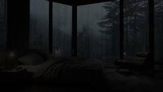 Relaxing Sounds on a Stormy Day | Heavy Rain and Wind in the Foggy Forest Helps You Sleep Deeply