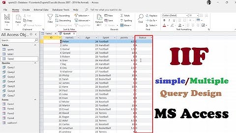 How to create Query design to use IIF(simple and Multiple conditions) in MS access