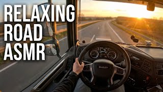 Truck ASMR Real Sounds in the Cabin  Long Road Relaxing Drive