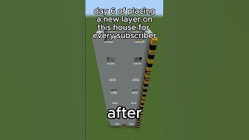 day 6 of placing a new layer on this house for every sub #minecraft #minecraftshorts #challenge