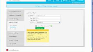 EchoSign   Adding users to Account