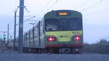 IE 8100 Class Dart 6 Car Departing Clongriffin Bound For Malahide !