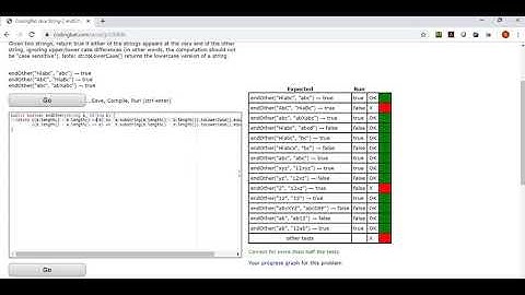 Episode TwentyThree Codingbat Java String2 EndOther
