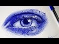 Ball point pen drawing  - iris // step by step tutorial