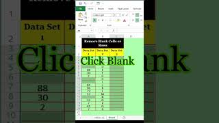 delete blank rows and cells at one key press