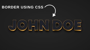 How to make gold border text using HTML and CSS | CSS Design