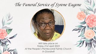 Information The Funeral Service of Syrene Eugene News