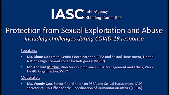 IASC Briefing on PSEA including during COVID-19